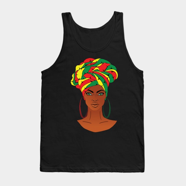 anime black girl colorful Tank Top by medo art 1